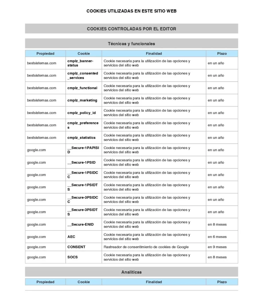 informacion cookies