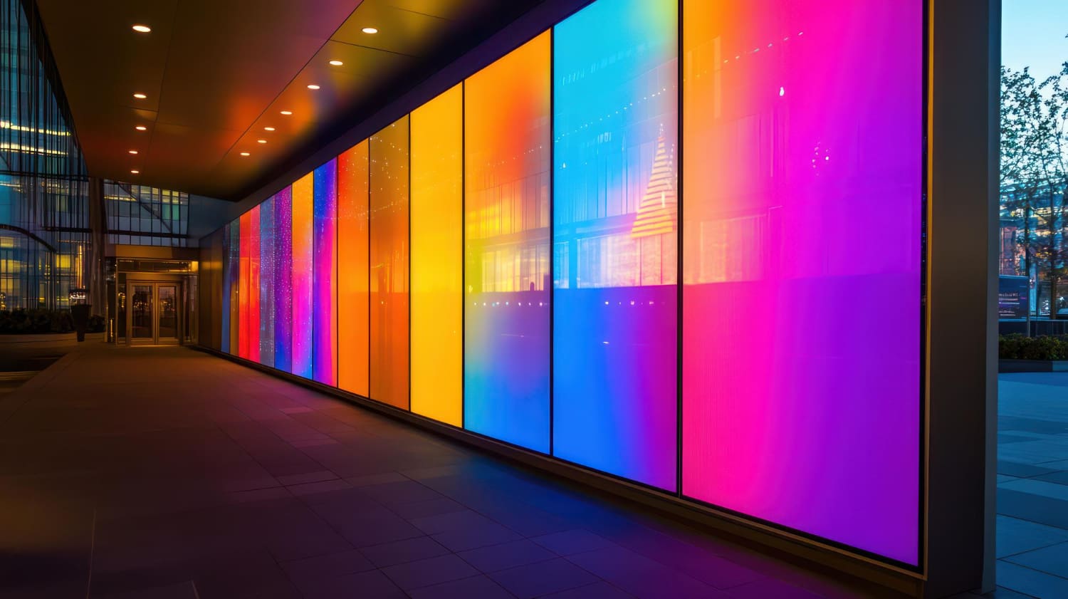 Montaje de Video Wall para publicidad en una tienda